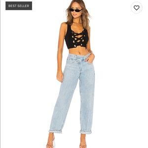 NWOT AGOLDE Criss Cross Upsized Jean in Suburbia